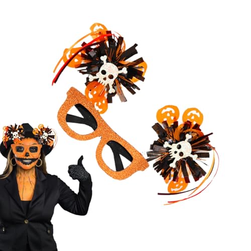 Halloween-Brille | Lustige Kostüm-Brille, Kostüm-Requisiten, Verkleidungsbrillen, Halloween-Dekorationen für und Mädchen von Yongany