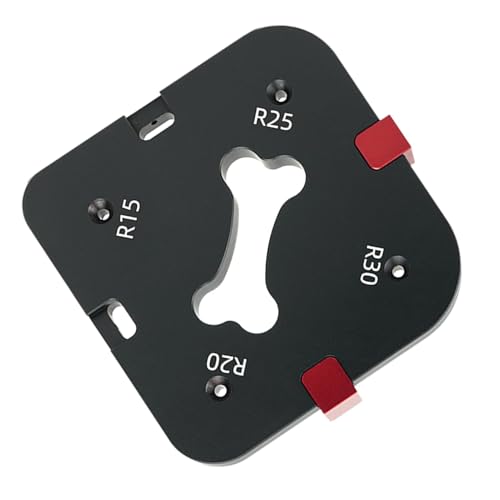 Radius Jig Fräs-Vorlage | Fräs-Vorlagen aus Aluminiumlegierung – Fräsvorlagen für abgerundete Ecken, Fräser-Bit-Vorlagen für die Herstellung von Bilderrahmen und Schleifen von Holzecken von Yongany