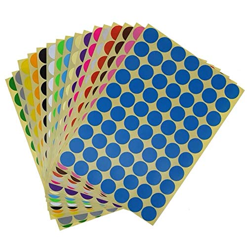 Runde Punktaufkleber, 19mm Aufkleber Bunte Punkte Farbige Farbkodierung Etiketten Runde Punktaufkleber, 19mm Aufkleber Bunte Punkte Farbige Farbkodierung Etiketten von Yongbest