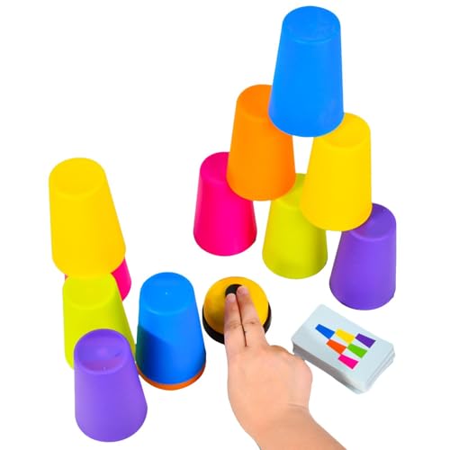 Yongmcxhhj Becher Stapelspiel Stapelbecher Sport Stacking Speed Stacking Becher Mit Klingel Anrufen 12 Speed Cups Und 50 Karten Geschwindigkeit Training Spiel Für Kinder Yongmcxhhj Becher Stapelspiel Stapelbecher Sport Stacking Speed Stacking Becher Mit Klingel Anrufen 12 Speed Cups Und 50 Karten Geschwindigkeit Training Spiel Für Kinder von Yongmcxhhj
