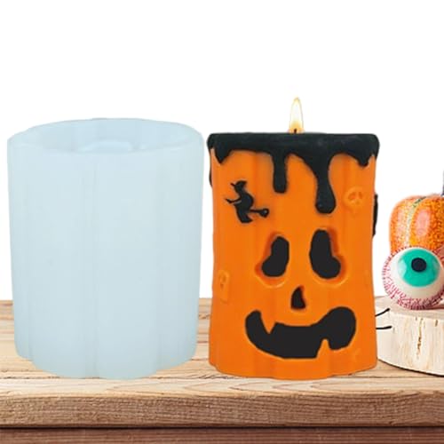 Yongmcxhhj Halloween Kerzen Silikon Form, Geist Kürbis Kerzen Gießform, Wiederverwendbare nicht klebende Silikon Gießform für Handarbeit und Basteln in Studio Zuhause und Schule für Erwachsene Yongmcxhhj Halloween Kerzen Silikon Form, Geist Kürbis Kerzen Gießform, Wiederverwendbare nicht klebende Silikon Gießform für Handarbeit und Basteln in Studio Zuhause und Schule für Erwachsene von Yongmcxhhj