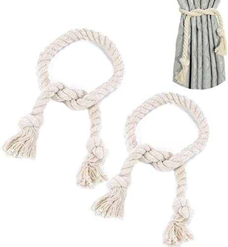 YoniYa 2 Stück Vorhang Raffhalter Curtain Rope Buckle Gardinenhalter Handgemachte Knoten Vorhang Clips Vorhanghalter Baumwollseil Tiebacks Gardinen Halter für Haus Wohnzimmer Schlafzimmer Cafe YoniYa 2 Stück Vorhang Raffhalter Curtain Rope Buckle Gardinenhalter Handgemachte Knoten Vorhang Clips Vorhanghalter Baumwollseil Tiebacks Gardinen Halter für Haus Wohnzimmer Schlafzimmer Cafe von YoniYa