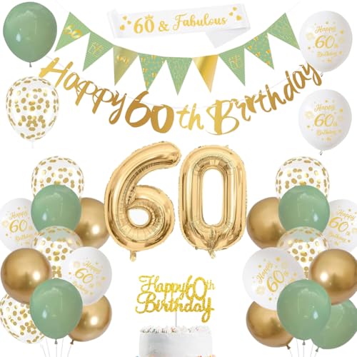 Yontree 60 Jahre Geburtstag Deko Geburtstagsparty Geburtstagsfeier deko für Mann und Frau Yontree 60 Jahre Geburtstag Deko Geburtstagsparty Geburtstagsfeier deko für Mann und Frau von Yontree