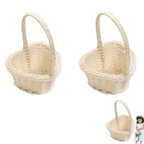 2 Stück Minis Weiden Rattan Korb, Blumenkörbchen Hochzeit Herz, Hochzeit Blumenmädchen Korb,Herz Streukörbchen Mit Griff, Flower Blumenkorb Für Vintage Hochzeits Garten 2 Stück Minis Weiden Rattan Korb, Blumenkörbchen Hochzeit Herz, Hochzeit Blumenmädchen Korb,Herz Streukörbchen Mit Griff, Flower Blumenkorb Für Vintage Hochzeits Garten von Yonuaret