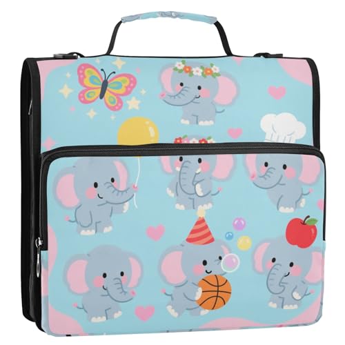 Aktenordner mit Reißverschluss, 3 Ringe, 3,8 cm, mit Griff, mehrere Taschen, Reißverschluss, Portfolio für Schule und Büro, Grau Aktenordner mit Reißverschluss, 3 Ringe, 3,8 cm, mit Griff, mehrere Taschen, Reißverschluss, Portfolio für Schule und Büro, Grau von Yoogain