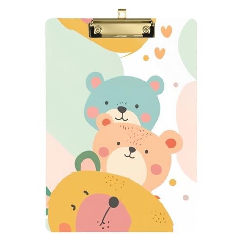 Anpassbares, weiches Farb-Cartoon-Bier-Klemmbrett, Standardloch für Klemmbrett, Lehrer, Größe 22,9 x 30,5 cm von Yoogain