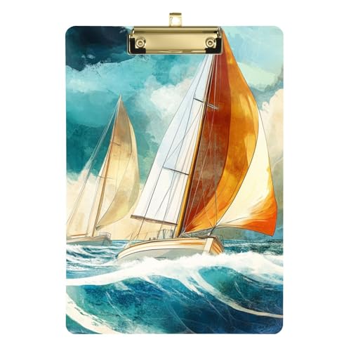 Anpassbares Klemmbrett für Physiotherapie, wasserdicht, für Lehrer, High School, Größe 22,9 x 30,5 cm, Blau von Yoogain