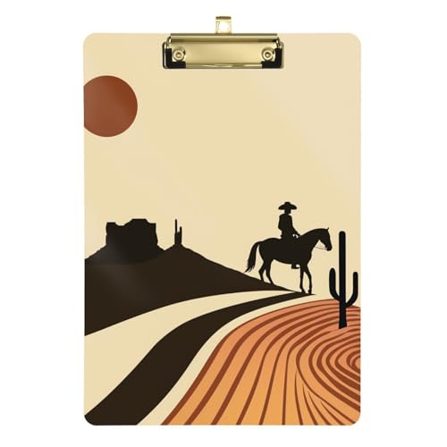 Anpassbares Retro-Klemmbrett für Herren, Pferd, wasserdicht, Standard-Loch, für legale Frauen, Basketball-Trainer, Größe 22,9 x 30,5 cm von Yoogain