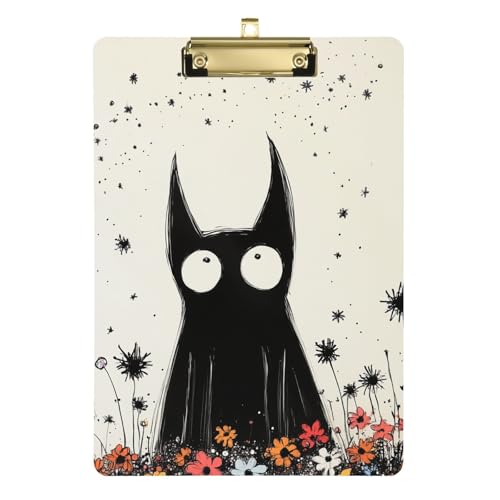 Anpassbares schickes Fledermaus-Klemmbrett aus Acryl, niedlich, für Lehrer, Portfolio, Klemmbrett, Größe 22,9 x 30,5 cm von Yoogain