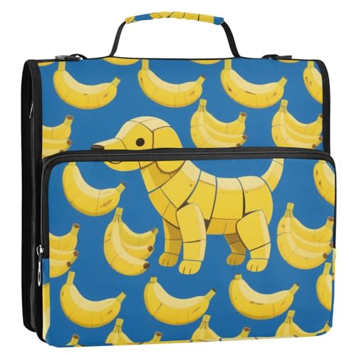 Ein niedlicher gelber Bananen-Organizer mit 3 Ringen und Gurt, mehrere Taschen, Dokumenten-Organizer für Schule und Büro Ein niedlicher gelber Bananen-Organizer mit 3 Ringen und Gurt, mehrere Taschen, Dokumenten-Organizer für Schule und Büro von Yoogain