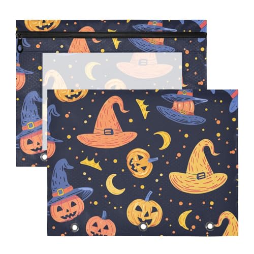 Federmäppchen mit Sichtfenster, Kunststoff, Aktenordner für 3 Ringe, 2 Stück, Lehrer, College, Plüsch, Hexenhut, Hallowen Federmäppchen mit Sichtfenster, Kunststoff, Aktenordner für 3 Ringe, 2 Stück, Lehrer, College, Plüsch, Hexenhut, Hallowen von Yoogain