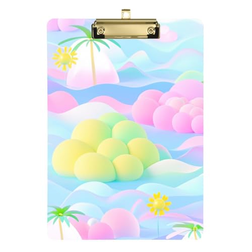 Klemmbrett mit niedlichem Cartoon-Motiv, Motiv: blaue und rosa Blumen, Ärzte, transparent, für Lehrer, Portfolio, Klemmbrett, Größe 22,9 x 30,5 cm Klemmbrett mit niedlichem Cartoon-Motiv, Motiv: blaue und rosa Blumen, Ärzte, transparent, für Lehrer, Portfolio, Klemmbrett, Größe 22,9 x 30,5 cm von Yoogain