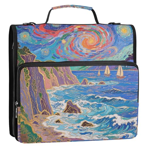 Mountain Clouds Beauty 3,8 cm 3 Ringe Schule Reißverschluss Ordner mit Schultergurt Laege Kapazität Schulordner Organizer geeignet für Mittelschule Mountain Clouds Beauty 3,8 cm 3 Ringe Schule Reißverschluss Ordner mit Schultergurt Laege Kapazität Schulordner Organizer geeignet für Mittelschule von Yoogain