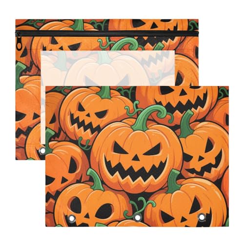 Ordner mit 3 verstärkten Ösen, 3 Ringen, Tasche für A4-Papier, Briefe, 2 Stück, Lehrer, College, Zubehör, Happy Halloween, Kürbis, Orange Ordner mit 3 verstärkten Ösen, 3 Ringen, Tasche für A4-Papier, Briefe, 2 Stück, Lehrer, College, Zubehör, Happy Halloween, Kürbis, Orange von Yoogain