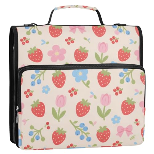 Ordnungsmappe mit Griff, 3 Ringe, 3,8 cm, mit Griff, Reißverschluss, Portfolio für Büro, Schule Ordnungsmappe mit Griff, 3 Ringe, 3,8 cm, mit Griff, Reißverschluss, Portfolio für Büro, Schule von Yoogain