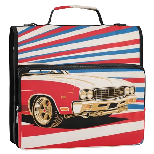 Ringbuch-Organizer mit 3 Ringen, Reißverschluss, mit Griff und abnehmbarem Schultergurt, mehrere Taschen, Dokumentenmappe, Organizer für Mittelschüler Ringbuch-Organizer mit 3 Ringen, Reißverschluss, mit Griff und abnehmbarem Schultergurt, mehrere Taschen, Dokumentenmappe, Organizer für Mittelschüler von Yoogain