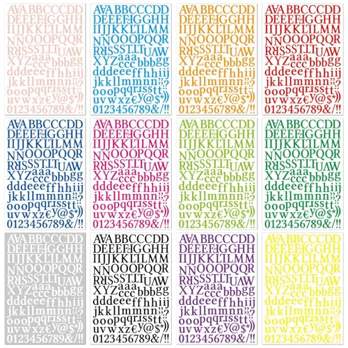 12 Blattbriefnummer Aufkleber Multikolen Alphabets Zahlenaufkleber Für Schild Scrapbooking Handwerk Und Dekoration 12 Blattbriefnummer Aufkleber Multikolen Alphabets Zahlenaufkleber Für Schild Scrapbooking Handwerk Und Dekoration von Yooghuge