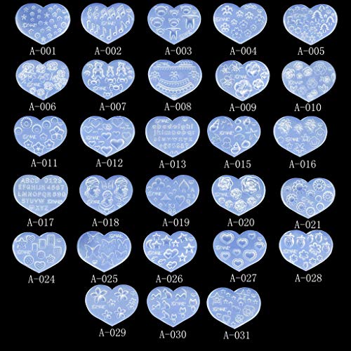 28x Silikon Geschnitzte Nagelaufkleber Kunst Formblume Stern Kunst Geschnitztes Harzform Set 28x Silikon Geschnitzte Nagelaufkleber Kunst Formblume Stern Kunst Geschnitztes Harzform Set von Yooghuge