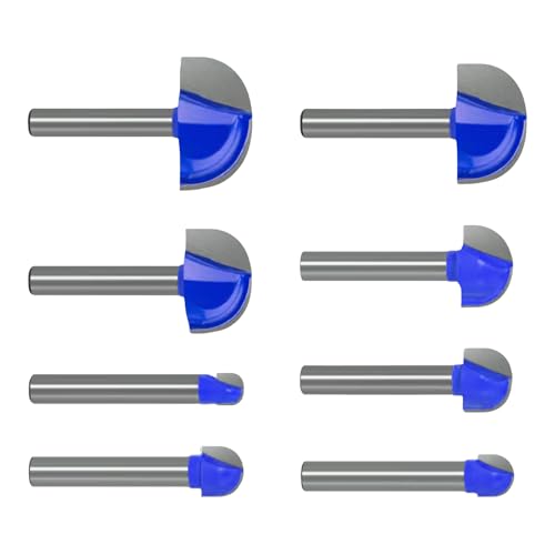 8PCS Industrial Blue Round Base End Mill Für Hochintensitäre Metall Und Holzanwendungen von Yooghuge