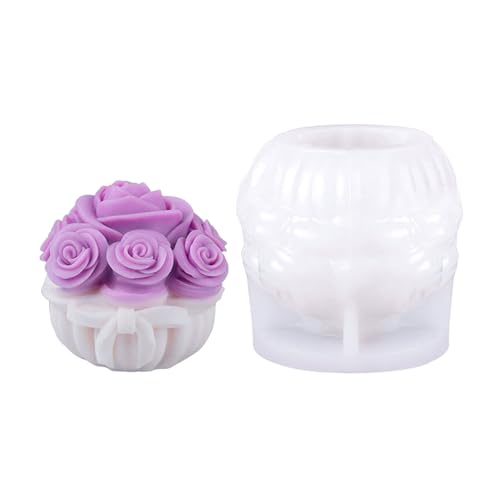 Blumen Kerzenformen Gussformen Silikonform Ornamentsplasters Formen Epoxidharz Handgefertigte Kerzen Blüten Silikonform Harzpflaster von Yooghuge