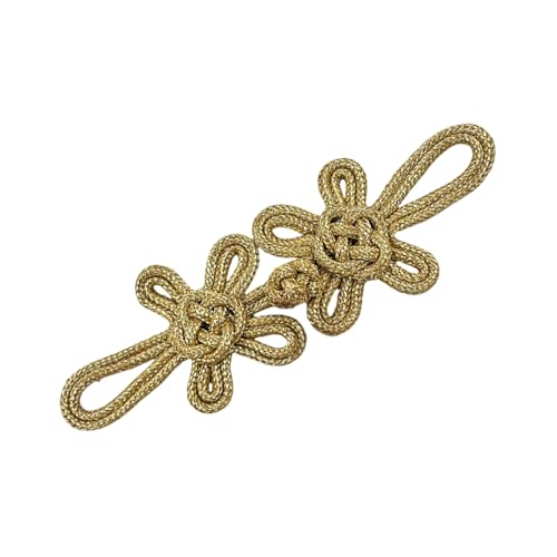 Chinesische Traditionelle Knopfnähung Pankou Knöpfe Nähen Sie Für Handwaren Cheongsam Verzierung Goldener Multi Zweck Goldraher Modeverschluss von Yooghuge