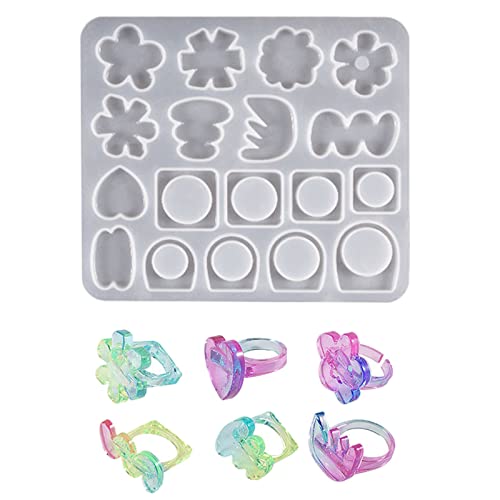 Epoxidharzringe Formen Unregelmäßiger Blütenring Silikonschmuck Gussform Für Handwerk Machen Handwerk Schmuckzuarbeiten von Yooghuge