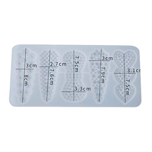 Handgefertigte Kristall Epoxidharzform Haarstift Gussharzform Art Haarklammern Barrettes Guss Silikonform von Yooghuge