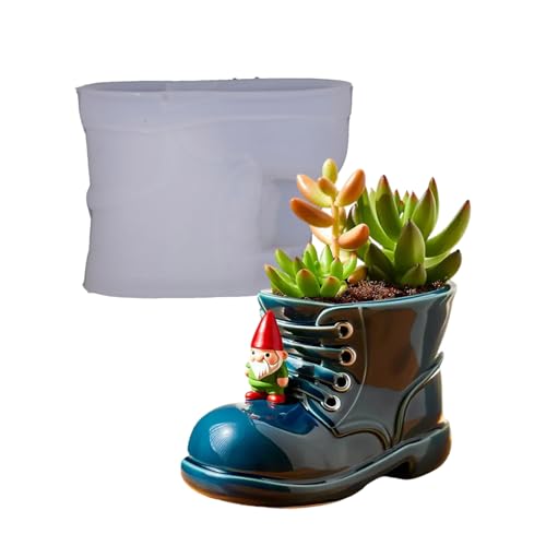 Kreative Arbeit Stiefel Vase Silikonform Für Harzhandwerk Schmuckbehälter Herstellung Pflanzer Kerzenhalter Schuhschuhform Vase Silikonform von Yooghuge