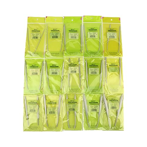 Metallkreis Stricknadel Mit Loop 3mm/4mm/5 Mm Kreisnadel Für Sockendecke Webenprojekt Edelstahl Strick Strick Stahl Set Kreisförmiger Gerade Gerade von Yooghuge