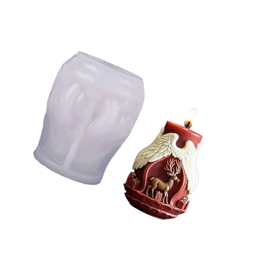 Santa Silicon Schimmelpolster Schimmelpilze Gussformen Elks Epoxidharz Weihnachtskerze von Yooghuge