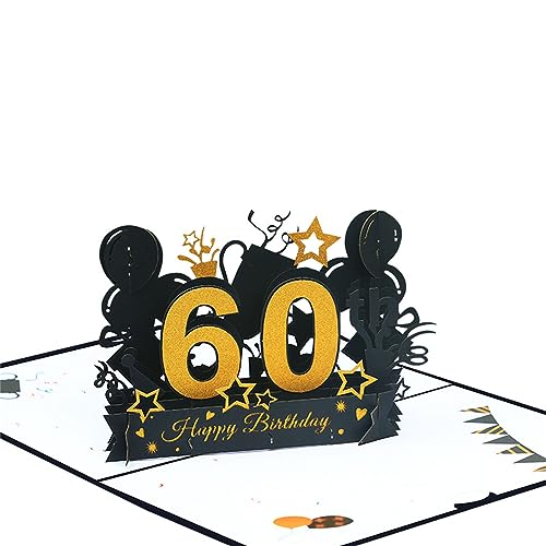 Yooghuge Mehrzweck-3D Zahlen Geburtstags Grußkarte Überraschungs Geheimnisvolle Karten Für Kinder Geschenk Neujahr Segenszubehör Personalisierbar von Yooghuge