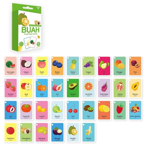 Yooghuge Packung Von 33 Zweisprachigen Karteikarten Für Kinder Sprache Mit Bahasa Indonesien Und Englischem Tiervokabular Pädagogische Lernkarten Für Kinder Yooghuge Packung Von 33 Zweisprachigen Karteikarten Für Kinder Sprache Mit Bahasa Indonesien Und Englischem Tiervokabular Pädagogische Lernkarten Für Kinder von Yooghuge