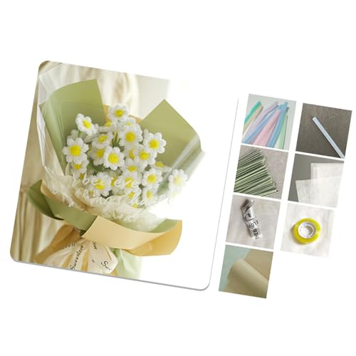 Yooghuge Rohrreiniger Blumenherstellung Kits Blumenbouquet Bastel Set Rohrreiniger Blütenset Handwerksbedarf von Yooghuge