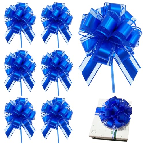Yoolhamy Große Schleifen zum Verpacken von Geschenken, 8 Stück, 15,2 cm, Blaue Schleifen, Geschenkpapier für Körbe, Hochzeit, Valentinstag, Weihnachten, Geburtstag, Dekoration, Ziehschleife Yoolhamy Große Schleifen zum Verpacken von Geschenken, 8 Stück, 15,2 cm, Blaue Schleifen, Geschenkpapier für Körbe, Hochzeit, Valentinstag, Weihnachten, Geburtstag, Dekoration, Ziehschleife von Yoolhamy