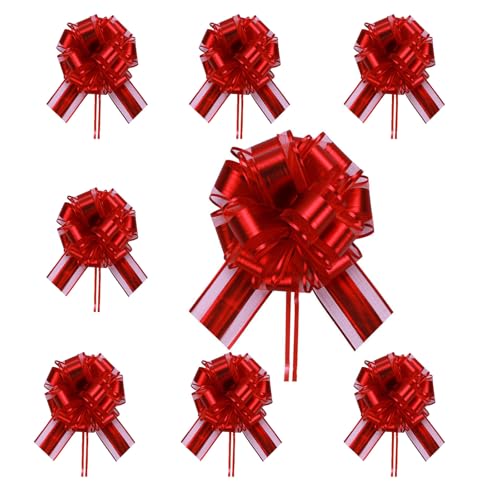 Yoolhamy Große Schleifen zum Verpacken von Geschenken, 8 Stück, 15,2 cm, in roten Schleifen, Geschenkpapier für Körbe, Hochzeit, Valentinstag, Weihnachten, Geburtstag, Dekoration, Ziehschleife Yoolhamy Große Schleifen zum Verpacken von Geschenken, 8 Stück, 15,2 cm, in roten Schleifen, Geschenkpapier für Körbe, Hochzeit, Valentinstag, Weihnachten, Geburtstag, Dekoration, Ziehschleife von Yoolhamy