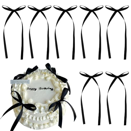 Yoolhamy Schwarze Schleifen für Tortenaufsätze, Schleifen-Dekorationen für Babyparty, Geburtstag, Hochzeit, Jahrestag, Rosa, Rot, Blau, Rose, Braun, Schleife für Geschenkverpackungen, Yoolhamy Schwarze Schleifen für Tortenaufsätze, Schleifen-Dekorationen für Babyparty, Geburtstag, Hochzeit, Jahrestag, Rosa, Rot, Blau, Rose, Braun, Schleife für Geschenkverpackungen, von Yoolhamy