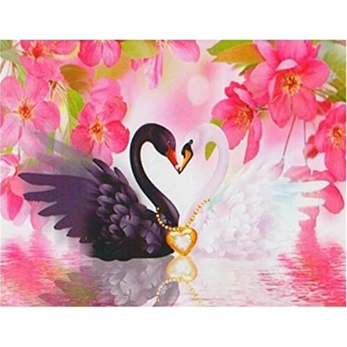 Diamond Painting Full, Schwan Tier 5D Diamant Painting Bilder, DIY Erwachsene/Kinder Malen nach Zahlen Crystal Strass Stickerei Kreuzstich Gemälde Handwerk Art Home Wall Décor Square Drill 60x80cm Diamond Painting Full, Schwan Tier 5D Diamant Painting Bilder, DIY Erwachsene/Kinder Malen nach Zahlen Crystal Strass Stickerei Kreuzstich Gemälde Handwerk Art Home Wall Décor Square Drill 60x80cm von Yoonqun