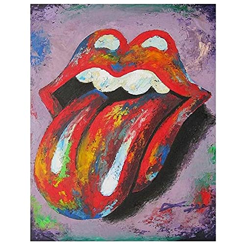 Diamond Painting kits Full Drill Lippen Zunge,5D DIY Groß Diamant Gemälde Erwachsene Kristall Strass Stickerei Kreuzstich Mosaik Leinwand Malerei Art Crafts for Home Wall Décor Round Drill,30x50cm Diamond Painting kits Full Drill Lippen Zunge,5D DIY Groß Diamant Gemälde Erwachsene Kristall Strass Stickerei Kreuzstich Mosaik Leinwand Malerei Art Crafts for Home Wall Décor Round Drill,30x50cm von Yoonqun
