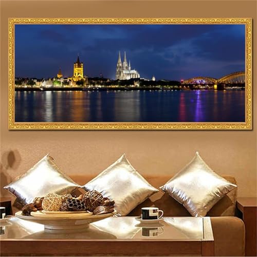 Kölner Dom Diamond Painting Set,DIY 5D Volle drill Diamond painting Bilder Erwachsene Kinder Groß Diamant Malerei Strass Stickerei Kreuzstich Leinwand Kunsthandwerk für Heim Wand Dekor 50x150cm Kölner Dom Diamond Painting Set,DIY 5D Volle drill Diamond painting Bilder Erwachsene Kinder Groß Diamant Malerei Strass Stickerei Kreuzstich Leinwand Kunsthandwerk für Heim Wand Dekor 50x150cm von Yoonqun