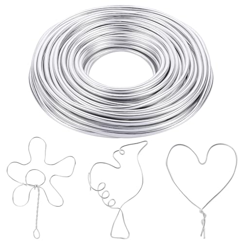 10mx3mm Basteldraht, Aluminiumdraht Draht zum Basteln Schmuckdraht Modellierdraht Weich für DIY Schmuck Floristik Heimdeko (Silber) von Yoosso