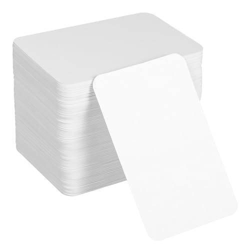 200 Blätter Karteikarten Blanko, 8.5 x 5.5cm Blanko Papier Karten 350g/m² Moderationskarten Weißes Kraftpapier Karten zum Selbstgestalten für DIY Schule Büro Vokabel Lernen von Yoosso