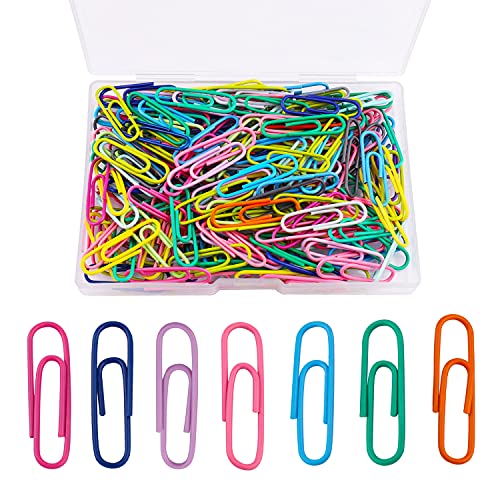 200 Stück Büroklammern, 2.8cm Bunt Aktenklammern Set Metall Büroklammern Halter mit Aufbewahrungsbox für Büro Dateien Schule Papiere 200 Stück Büroklammern, 2.8cm Bunt Aktenklammern Set Metall Büroklammern Halter mit Aufbewahrungsbox für Büro Dateien Schule Papiere von Yoosso