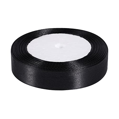 22 m x 2 cm Satinband Schwarz, Geschenkband Breit Schwarzes Band Schleifenband Trauerband für Basteln Geschenkverpackung Deko Hochzeit Geburtstag Trauer 22 m x 2 cm Satinband Schwarz, Geschenkband Breit Schwarzes Band Schleifenband Trauerband für Basteln Geschenkverpackung Deko Hochzeit Geburtstag Trauer von Yoosso