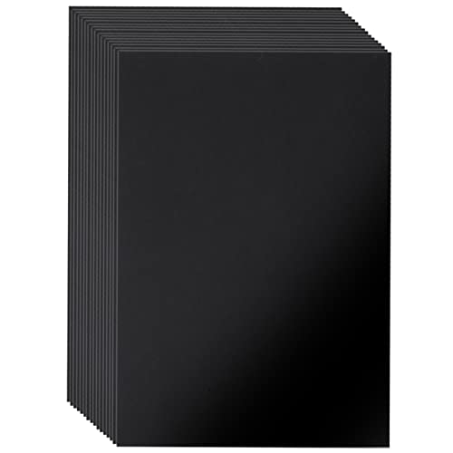 50 Blatt Tonpapier Schwarz A4, 250g/m² Tonkarton Schwarzes Papier Bastelkarton Fotokarton Bastelpapier Schwarz Scherenschnittpapier für Malen Papierschnitte Kartenherstellung von Yoosso