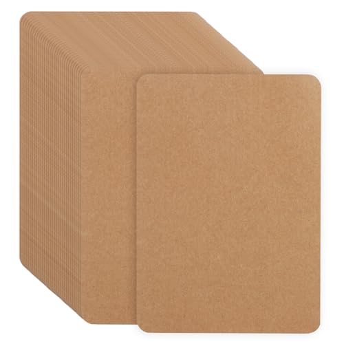 60 Stück A6 Kraftpapier Karten, Karteikarten A6 Blanko Postkarten Karten zum Selbstgestalten 300g/m² Kraftkarton für Grußkarten Einladungen DIY Kreative Bastelprojekte Hochzeitskarte (Braun) von Yoosso