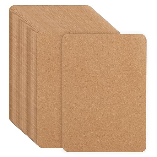 100 Blätter Kraftpapier Karten, 14,8 x 10,5cm Postkarten Braun 300g/m² Karteikarten A6 Leere Karten zum Gestalten für DIY Grußkarten Einladungen Hochzeitskarten von Yoosso