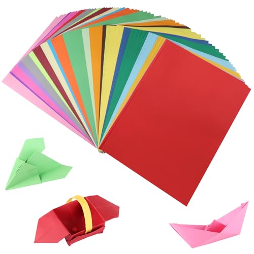 Yoosso 200 Blatt Buntes Papier A4, Origami Papier Bastelpapier 80 g/m² Doppelseitiges Origami Faltpapier Buntpapier Bastelpapier Set für DIY Bastelprojekte Basteln(20 Farben) von Yoosso
