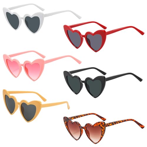 Yootiko 6 Stück Herz Sonnenbrille Für Damen Partybrille Lustige Herzbrille Set Hochzeit Team Braut Jga Hippie Herzbrillen Für Geburtstagsfeier,Urlaubsreisen,Karneval,Halloween, Weihnachten Bunt Yootiko 6 Stück Herz Sonnenbrille Für Damen Partybrille Lustige Herzbrille Set Hochzeit Team Braut Jga Hippie Herzbrillen Für Geburtstagsfeier,Urlaubsreisen,Karneval,Halloween, Weihnachten Bunt von Yootiko