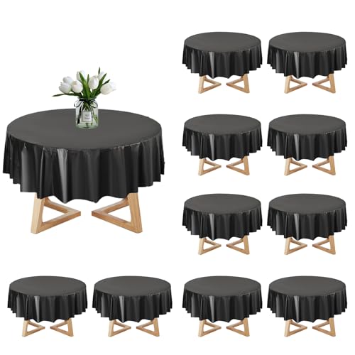 Yootiko Schwarz Tischdecke Rund 213cm,Schwarz Tischdecken 10 Stück Runde Tischdecke Schwarz Dauerhaft Kratzfest Wasserfest Schmutzabweisend für Wohnzimmer Esszimmer Balkon Garten Yootiko Schwarz Tischdecke Rund 213cm,Schwarz Tischdecken 10 Stück Runde Tischdecke Schwarz Dauerhaft Kratzfest Wasserfest Schmutzabweisend für Wohnzimmer Esszimmer Balkon Garten von Yootiko