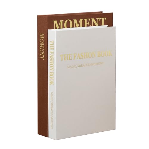 YoouDamy Dekorative Buch-Aufbewahrungsboxen, 2er-Set, Premium-Leinen-Bücher mit Magnetverschluss, Mehrzweck-Couchtisch und Regal-Dekoration für Zuhause, Büro, ästhetischer Andenken-Organizer (Braun + YoouDamy Dekorative Buch-Aufbewahrungsboxen, 2er-Set, Premium-Leinen-Bücher mit Magnetverschluss, Mehrzweck-Couchtisch und Regal-Dekoration für Zuhause, Büro, ästhetischer Andenken-Organizer (Braun + von YoouDamy